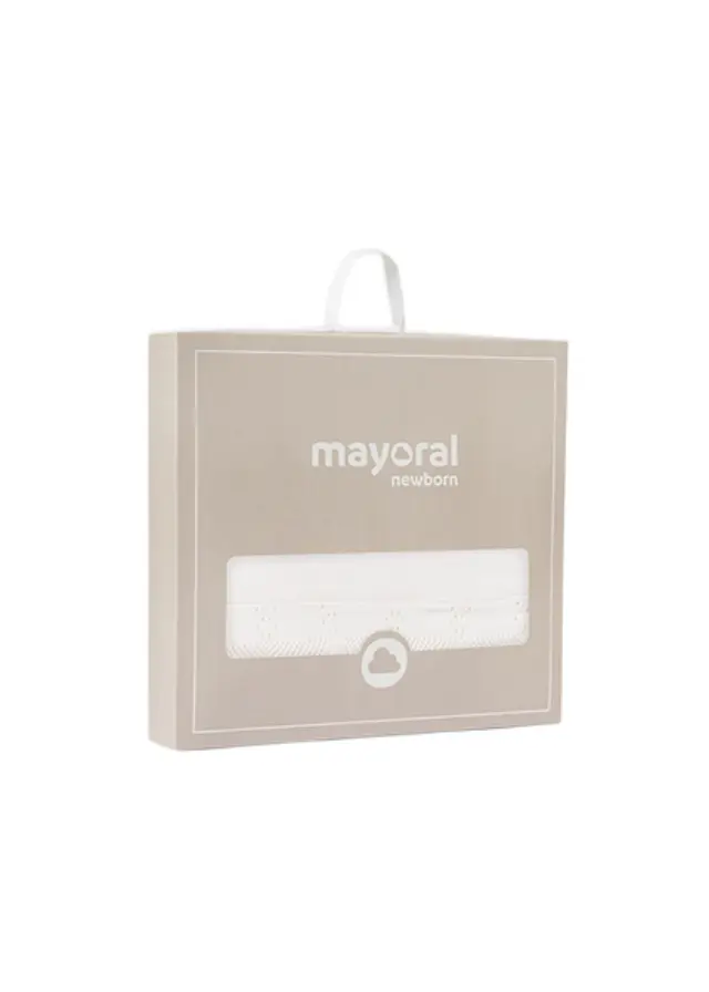 Mayoral Newborn βρεφική πλεκτή κουβέρτα σάλι 26-09020-1 - OS