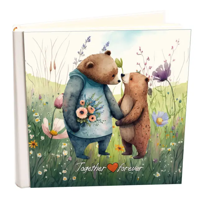 Άλμπουμ δερματινης my album, lovebears , Together forever , άλμπουμ με ριζόχαρτο 35x35cm και κουτί άλμπουμ