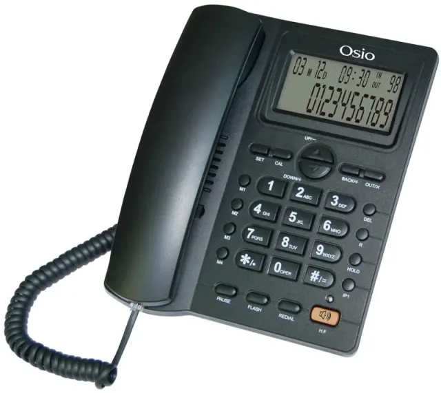 Τηλεφωνο Καλωδιακο Osio Osw-4710b Osio Με Οθονη Μαυρο
