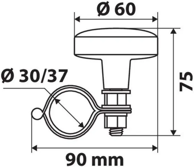 Lampa Τεμπέλης Τιμονιού Spinny Ring 60mm Μαύρο/Κόκκινο 00140 2