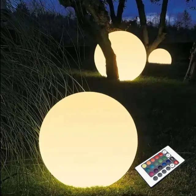 ΗΛΙΑΚΗ/ΕΠΑΝΑΦΟΡΤΙΖΟΜΕΝΗ RGBW LED ΜΠΑΛΑ D30cm IP54 LiFePO4 1800mAh / SOLB30RGBW