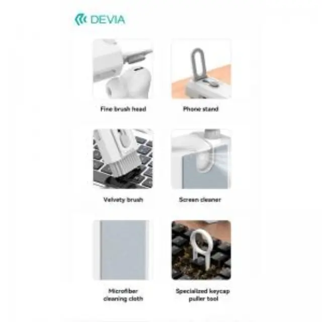 Πολυλειτουργικό Kit Καθαρισμού Devia EL236 8 σε 1 Clean Λευκό N68609 3