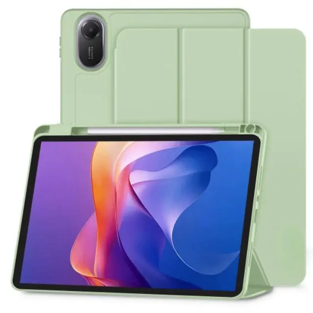 Techsuit - Flex Trifold (with Pencil Holder) - Xiaomi Redmi Pad 2 - Matcha Green