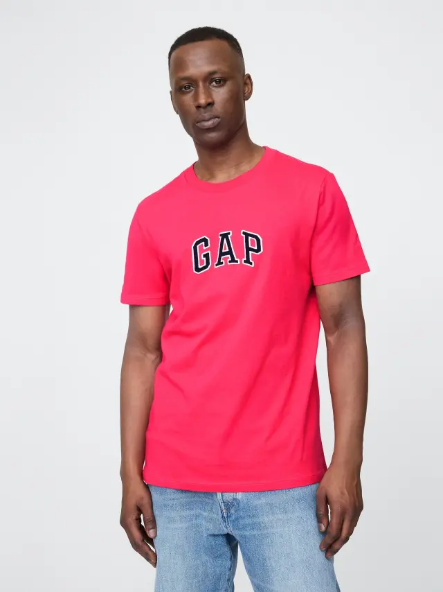 Ανδρική Μπλούζα με Gap Arch Λογότυπο RASPBERRY