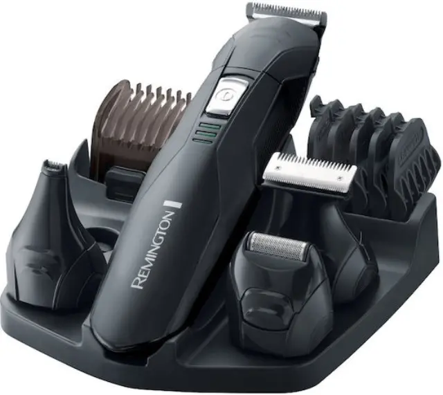 Remington Edge PG6030 Σετ Επαναφορτιζόμενης Κουρευτικής Μηχανής 10 σε 1 για Μαλλιά, Γένια, Μύτη + Αυτιά με 4 Κεφαλές, 6 Χτενάκια + Αυτονομία 40 Λεπτών