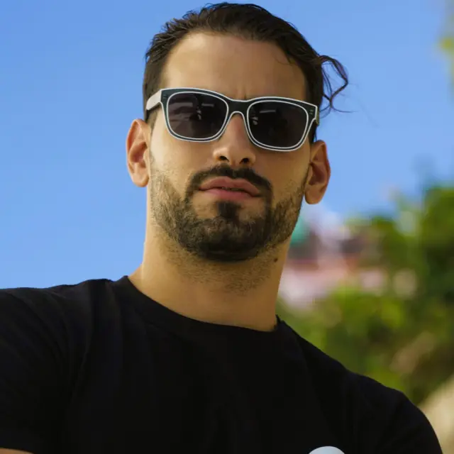 Ghetto Fashion Sunglasses Blue Frame Unisex 2