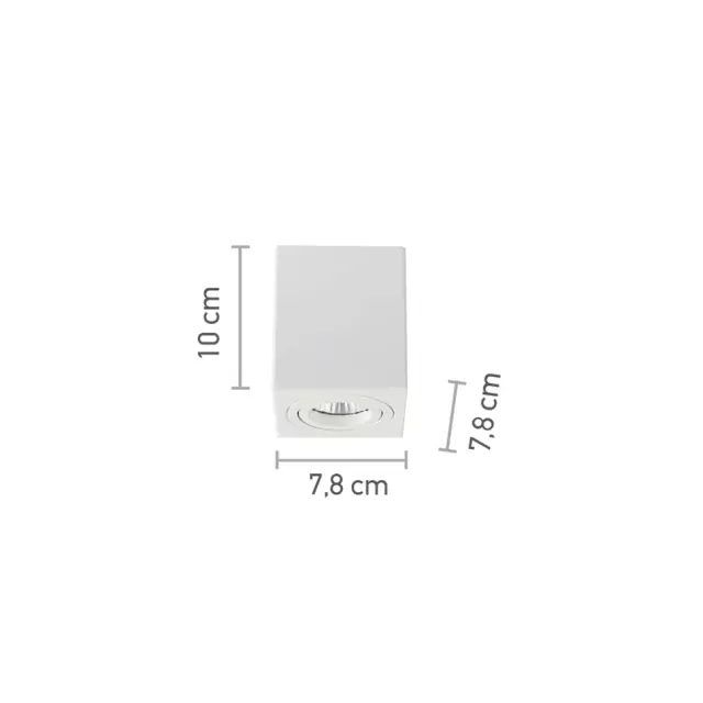 InLight Φωτιστικό οροφής από λευκό μέταλλο 1XGU10 D:7,8cm (42026-WH) 2