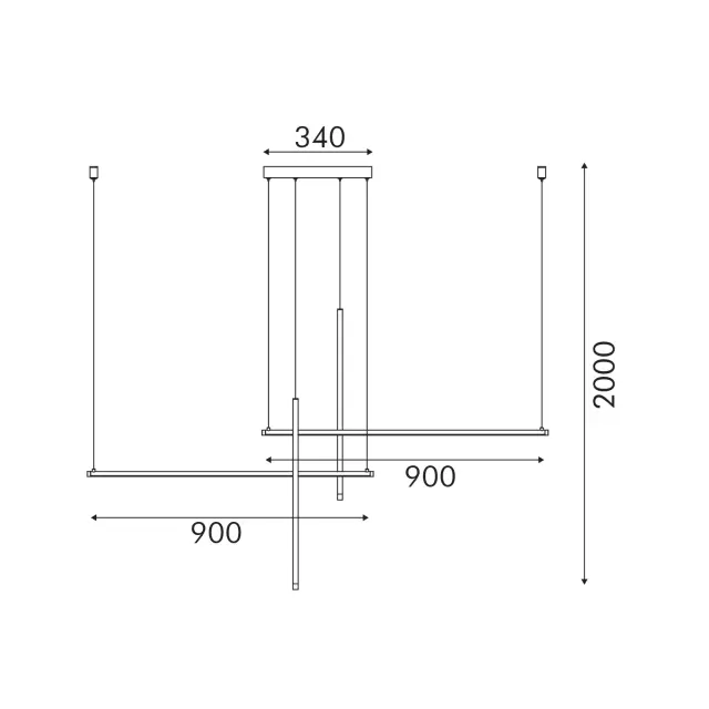 Κρεμαστό Φωτιστικό LED ACA Chiara OKN9600B36 Αμμώδες Μαύρο 36W 3000K 1700lm / OKN9600B36 3