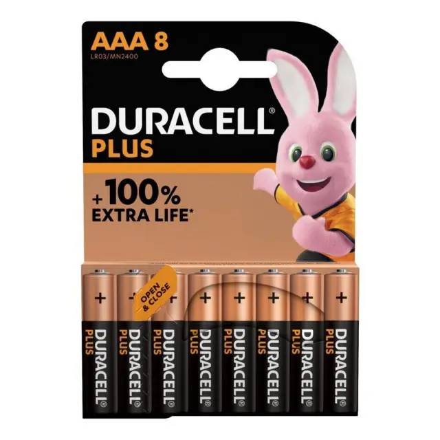 DURACELL Plus AAA αλκαλικές μπαταρίες 8 τεμάχια