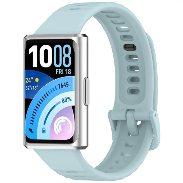 Techsuit® Λουράκι Σιλικόνης για Huawei Band 11/Band 11 Pro-Light Blue 2