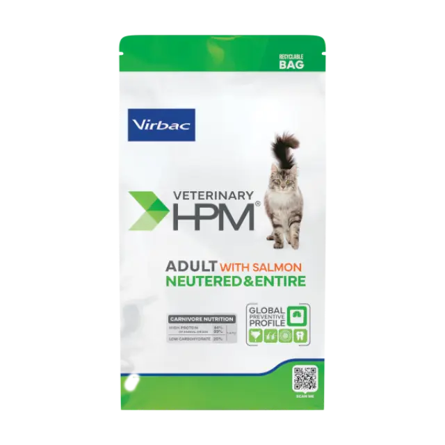 Ξηρά Τροφή Γάτας Virbac Adult Neutered & Entire Cat 1,5kg με σολομό