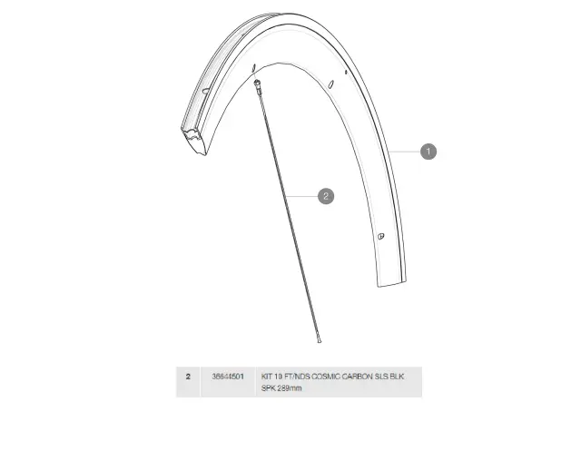 ΑΚΤΙΝΕΣ MAVIC COSMIC CARBON SLS CLINCHER 289mm ΕΜΠΡΟΣΘΙΕΣ ΚΑΙ NON DRIVE SIDE
