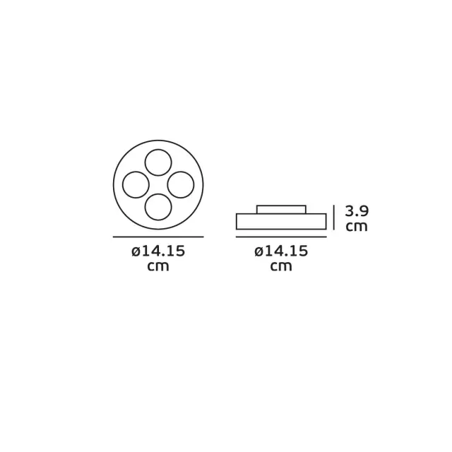 Gapo Φωτιστικό οροφής LED 12W 3000K ø14.15cm μαύρο 2