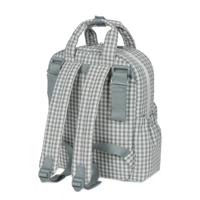 Walking Mum: Τσάντα Αλλαξιέρα Backpack Praline Vichy Matcha 3