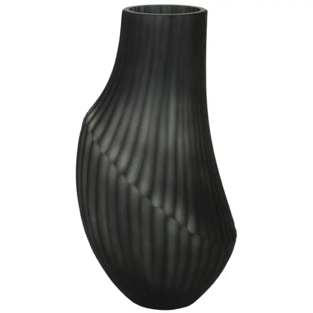 Βάζο Γκρι Γυαλί 27x27x49cm