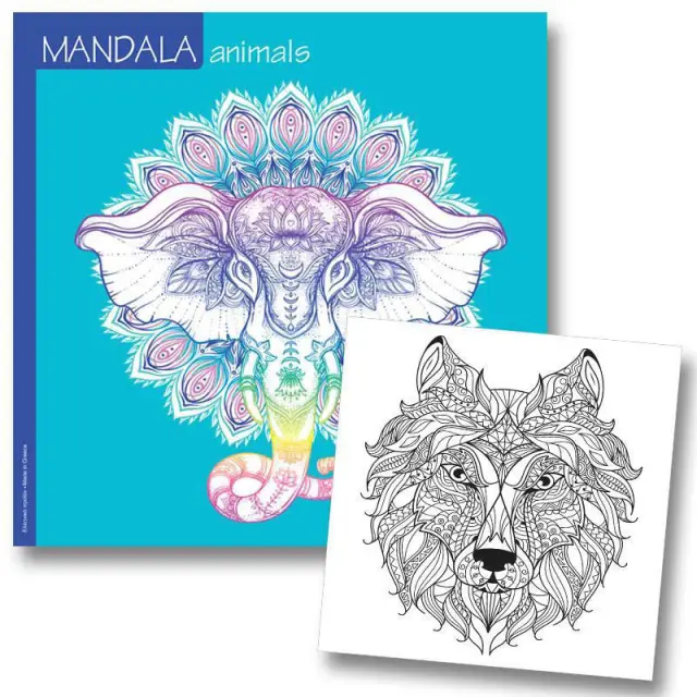 Νext Μπλοκ Ζωγραφικής Mandala Animals 23x23cm - 36Φ