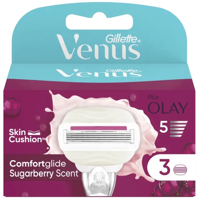 Gillette Woman Ανταλλακτικά Ξυραφάκια Venus Spa Breeze Sugarbrerry Blister 3 Tεμαχίων