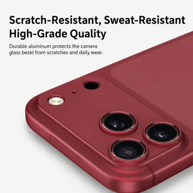 Camfull Titanium Alloy Προστασία για iPhone 17 Pro/18 Pro-Red OEM 2