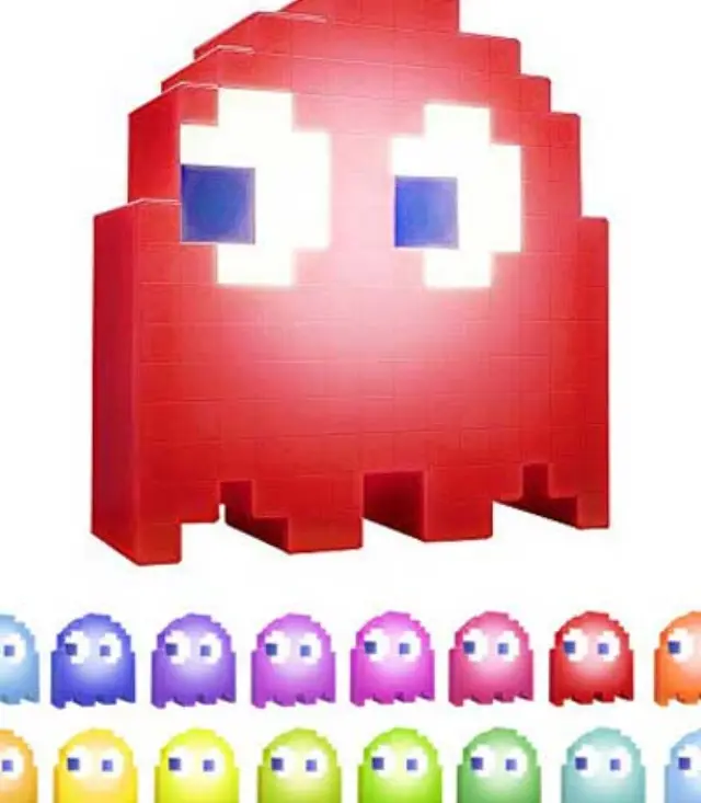 Paladone Pac-Man Ghost Light Διακοσμητικό Φωτιστικό 20cm με 16 Εναλλαγές Χρωμάτων, Music Reactive + USB – PP4336PM