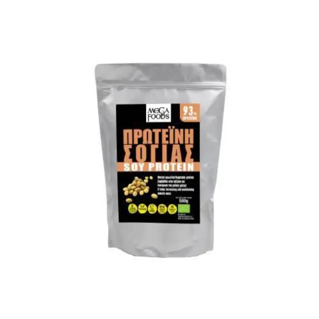 Mega Foods Soy Protein Bιολογική Πρωτεΐνη Σόγιας χωρίς Γλουτένη & Λακτόζη, 500gr