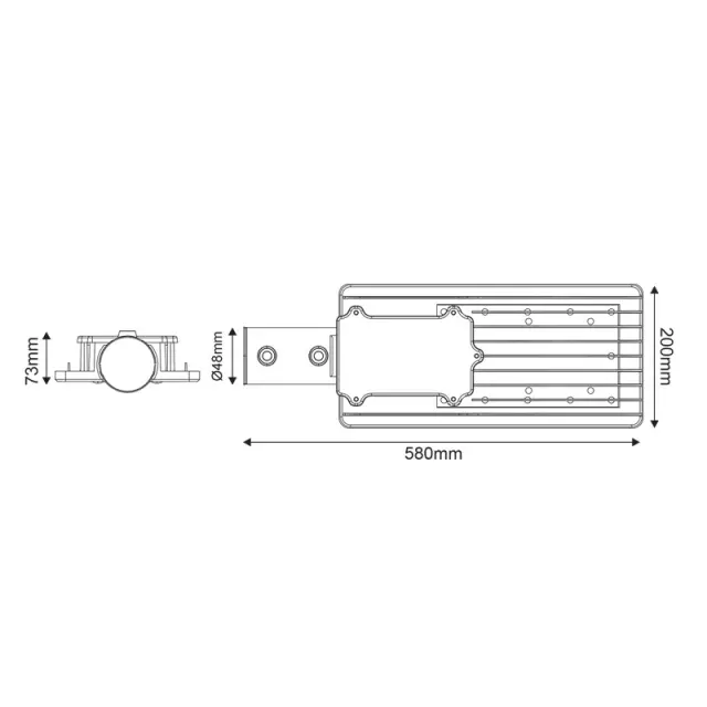 LED ΦΩΤΙΣΤΙΚΟ ΟΔΙΚΟΥ ΓΚΡΙ 230V AC 150W 15000LM 4000K 120X50˚ CLASS I IP66 / NOLA15040N 2