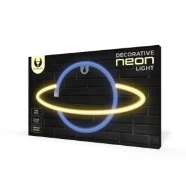 Neon LED Forever Light FLNE11 SATURN (USB/Μπαταρίας & On/Off) Κίτρινο - Μπλε N64433 3