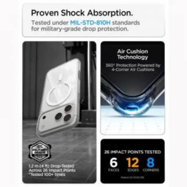 Θήκη TPU Spigen Apple iPhone 18 Pro/ 17 Pro MagSafe Liquid Crystal Διάφανο-Λευκό N71864 3