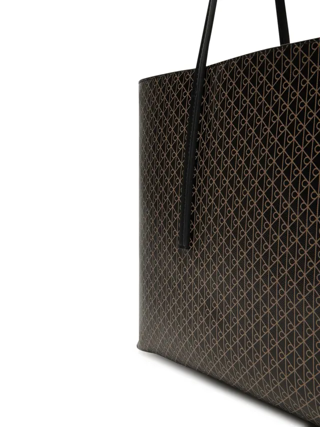 Calvin Klein Emblem Aop Tote W/ Pouch Μαύρη Γυναικεία Τσάντα και Τσαντάκι 3