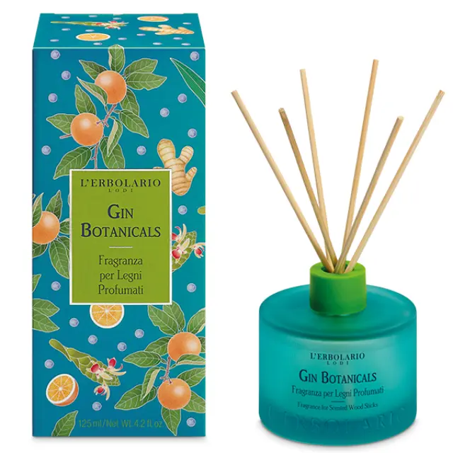 L Erbolario Gin Botanicals Fragrance Αρωματικό Xώρου με Ξύλινα Στικς 125ml