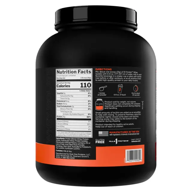 Rule1 R1 Protein Whey Isolate Strawberry Banana, 5 lbs 2