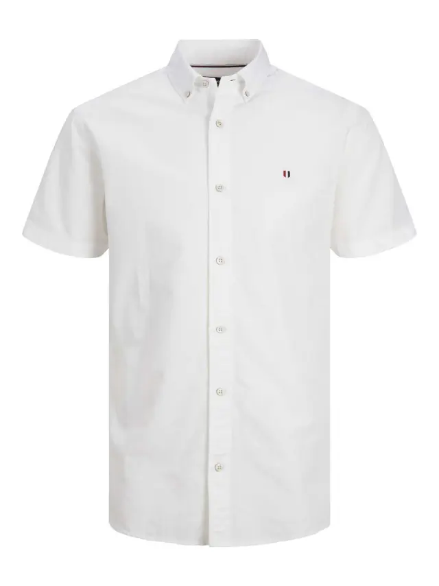 JPRBLUSUMMER LINEN SHIELD SHIRT S/S White