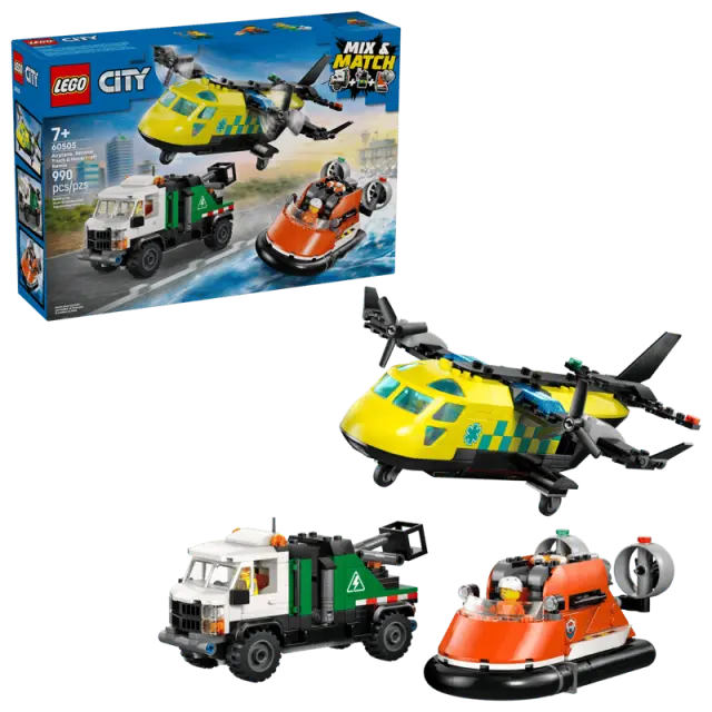 LEGO® City Airplane, Service Truck & Hovercraft Remix για 7+ Ετών 990τμχ - 60505 2