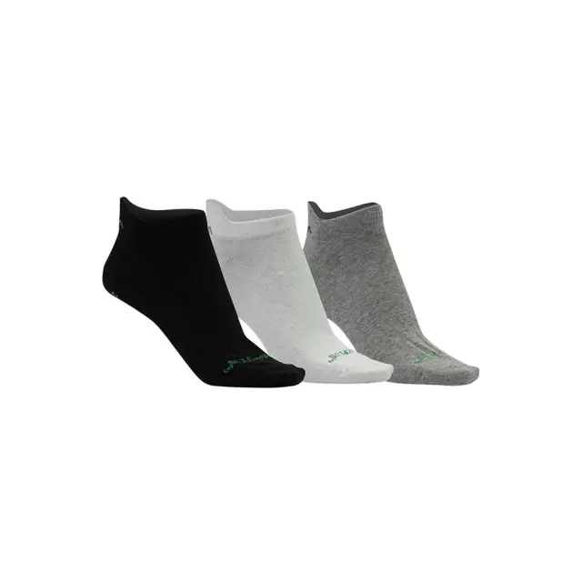 GSA Μen's Aero 365 Trainer 3 Pair Organic Cotton Low Cut Socks Μαύρο - Άσπρο - Γκρι 8116143-05 (GSA) - Medium
