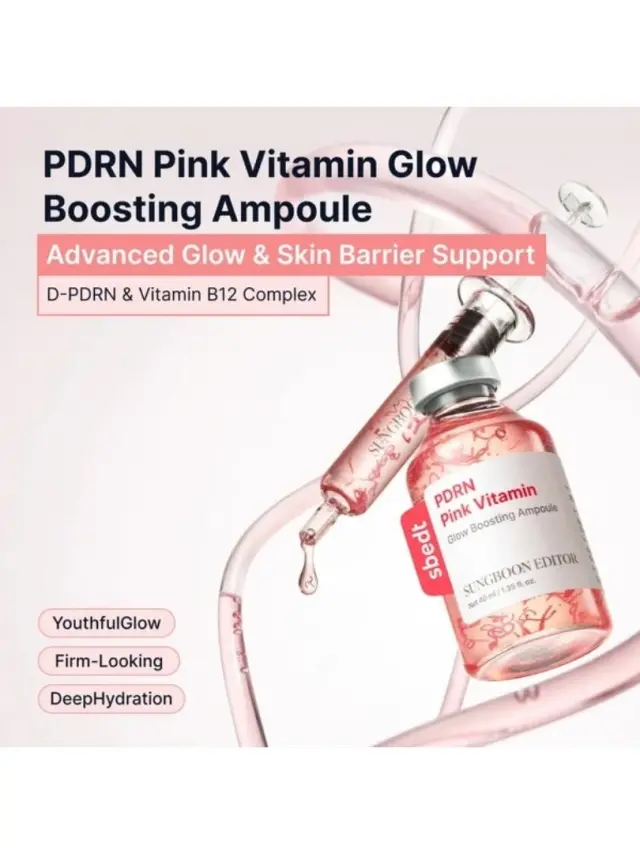 Sungboon Editor PDRN Pink Vitamin Glow Boosting Ampoule 35ml - Αμπούλα Επανόρθωσης & Λάμψης με PDRN & Πεπτίδια Κολλαγόνου 3