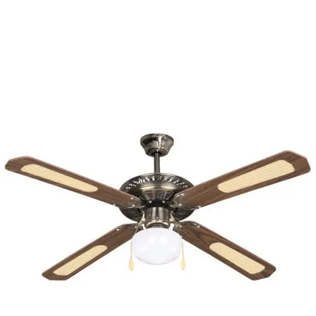Ανεμιστήρας Οροφής 130cm Καφέ/Χρυσό 1 Φώς 70W Eurolamp Ferrara 147-29001