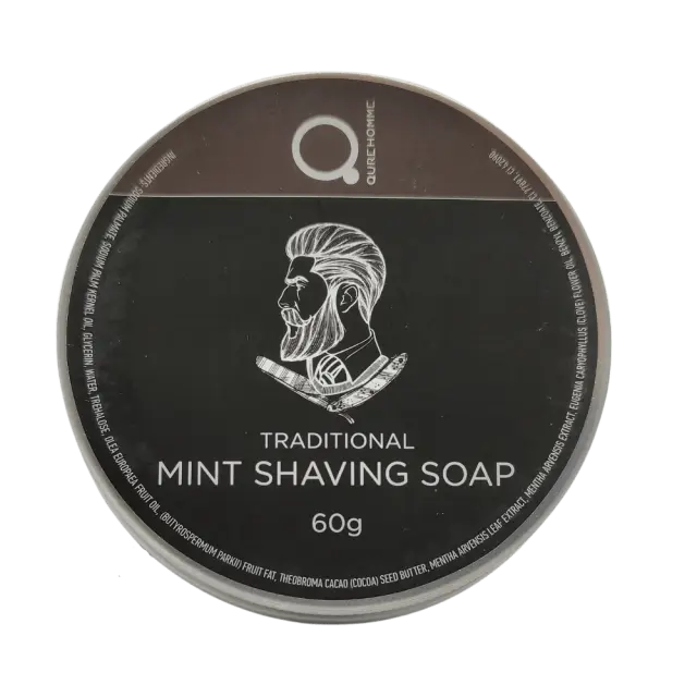 Σαπούνι Ξυρίσματος Μέντα 60g - (Mint Shaving Soap) από την Qure 2