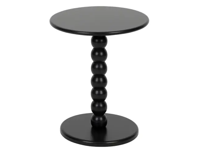 Τραπεζάκι Βοηθητικό Chamlo Atmosphera με διαστάσεις 38x46.5cm - MDF & Ξύλο - Μαύρο 197896B 2