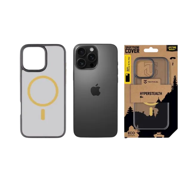 Tactical MagForce Hyperstealth 2.0 Cover for Apple iPhone 16 Pro Max Black/Yellow 3