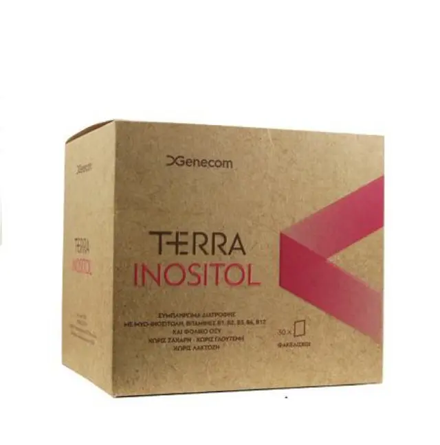Genecom Terra Inositol Συμπλήρωμα Διατροφής για την Υγεία του Νευρικού Συστήματος και τη Ρύθμιση της Γυναικείας Γονιμότητας, 30 φακελίσκοι x 6gr