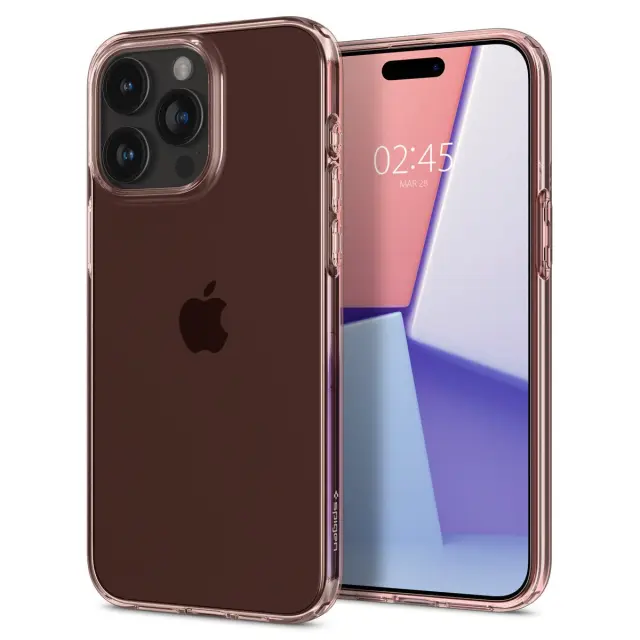 Spigen® Crystal Flex Θήκη για iPhone 15 Pro Max- Pink/Transparent.