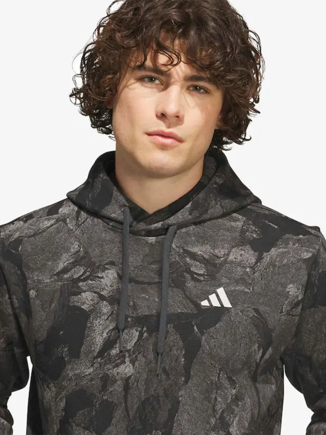 Adidas Graphic Hooded Sweatshirt Grethr/Carbon KG7994 - XL 2