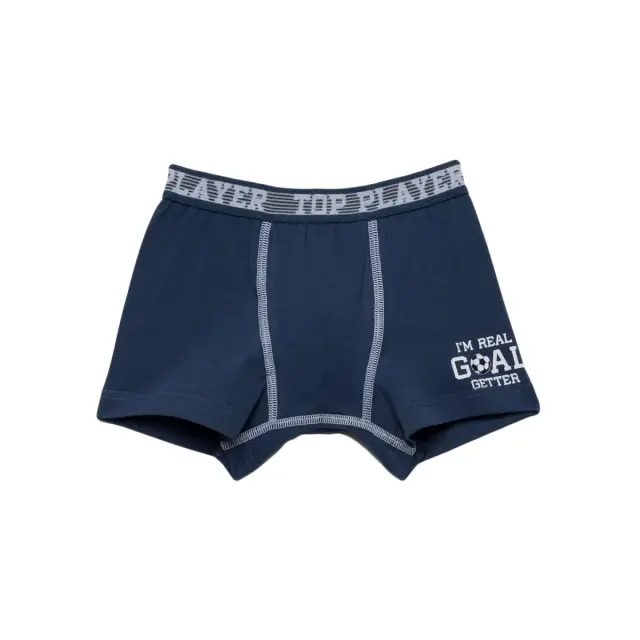 Minerva Παιδικό Boxer Αγόρι Real Goal Getter, Χρώμα Μπλε Ραφ - 8 Y
