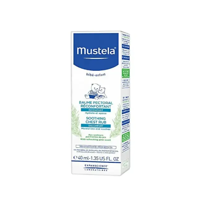 Mustela Soothing Chest Rub Κρέμα Εντριβής Στήθους 40 ml