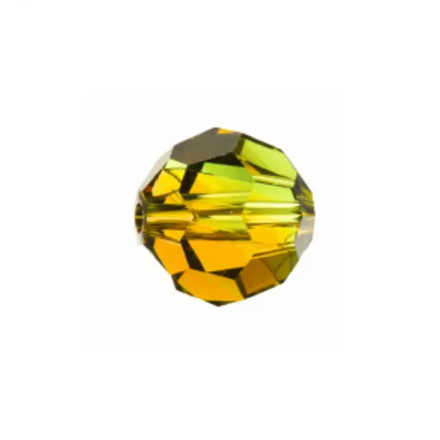Swarovski 5000 Faceted Round Fern Green-Topaz Blend 8mm - 6τεμ