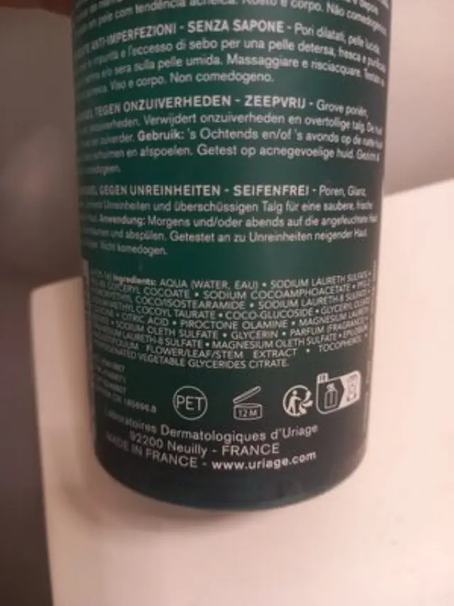 Uriage HYSEAC GEL NETTOYANT PB 500ML 2