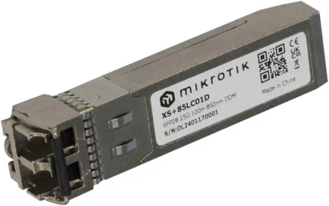 MikroTik 25G SFP28 optical module XS+85LC01D, MM, 100m, 850nm