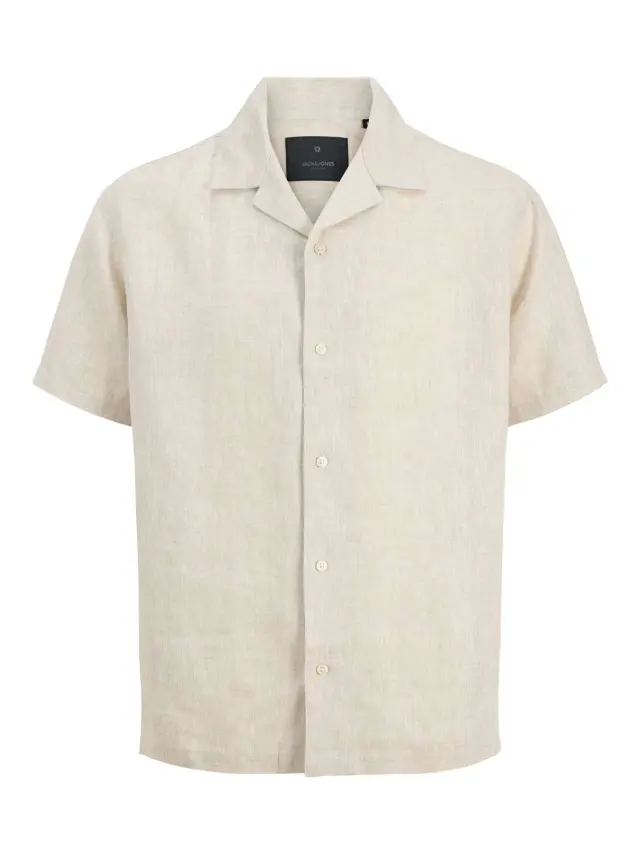 JPRBLALAWRENCE LINEN RESORT S/S SHIRT SN Silver Lining - S