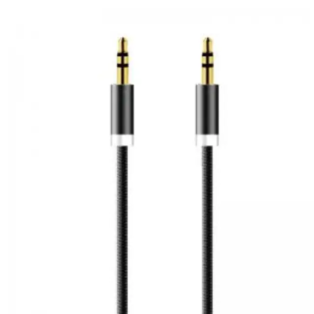 Καλώδιο Ήχου Braided inos 3.5mm/3.5mm 1m Μαύρο N24518 3