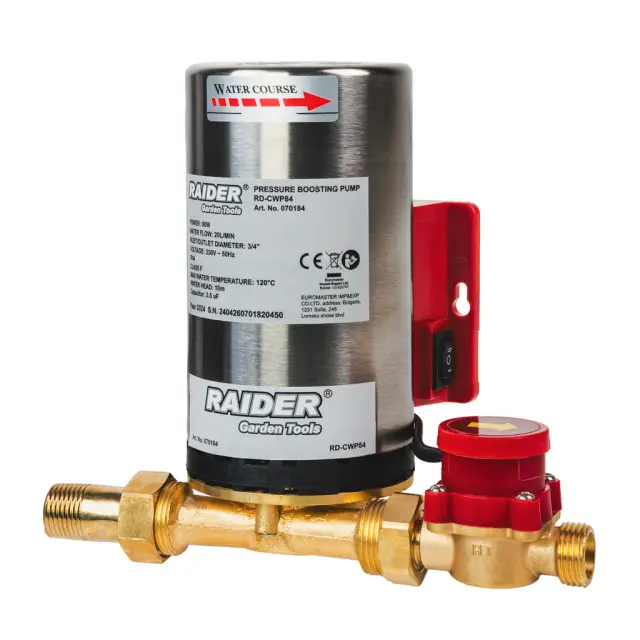 RAIDER Πιεστικό 90W 3/4" 20L/min 10m INOX 1,2m RD-CWP84