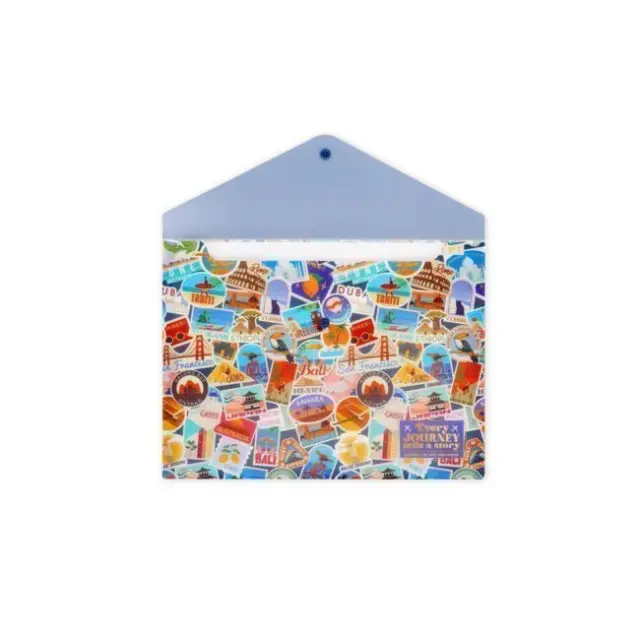 Φάκελος Κουμπί Α4 Fold & Order Travel Stickers Pfb0003 Legami 2